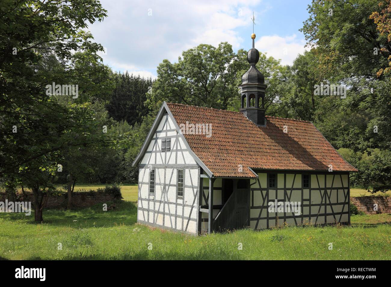The Hennebergisches Freilichtmuseum open-air-museum near the monastery of Vessra, Hildburghausen district, Thuringia, Germany Stock Photo