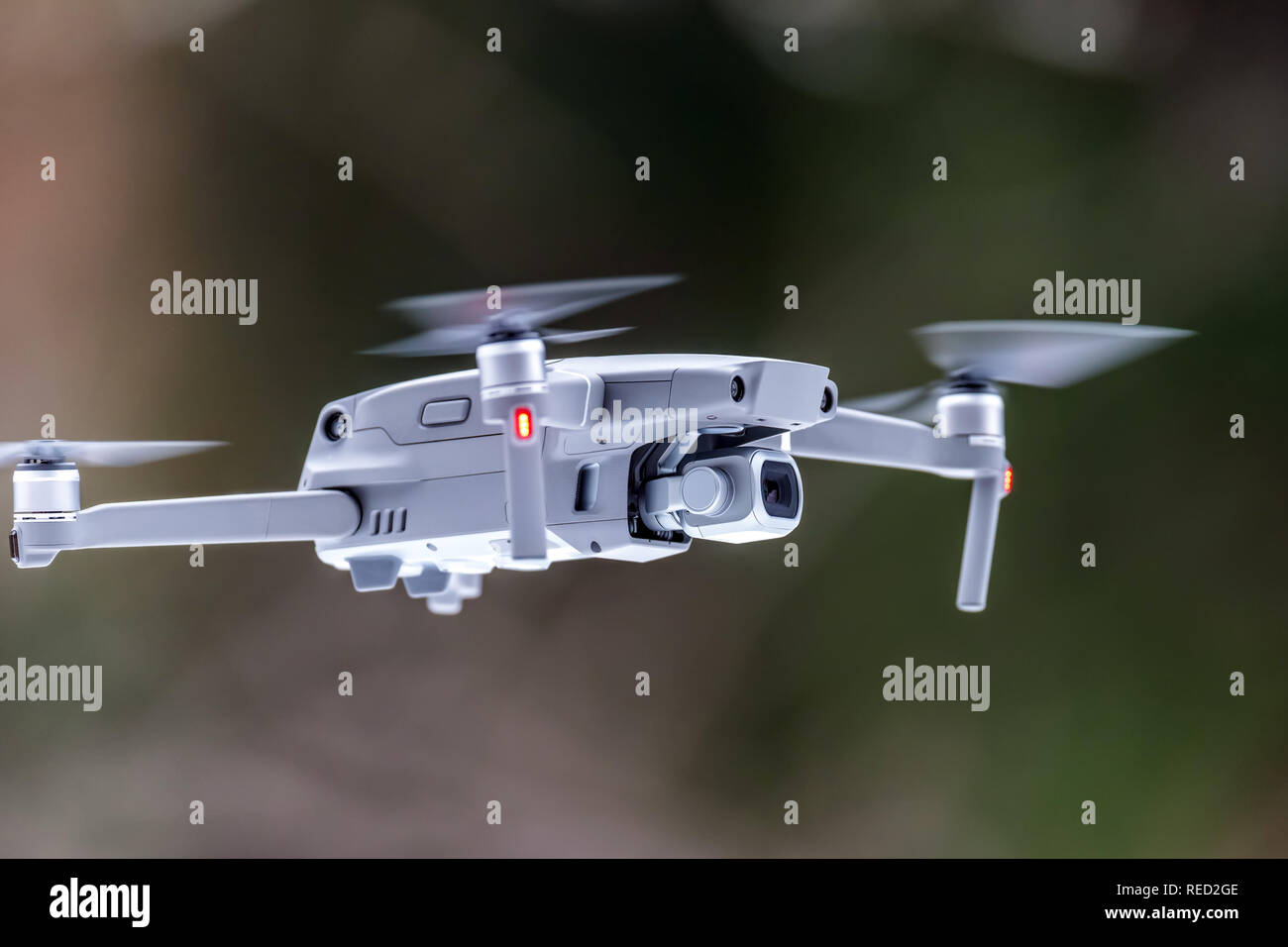 Close drone quadcopter with digital camera Stock Photo