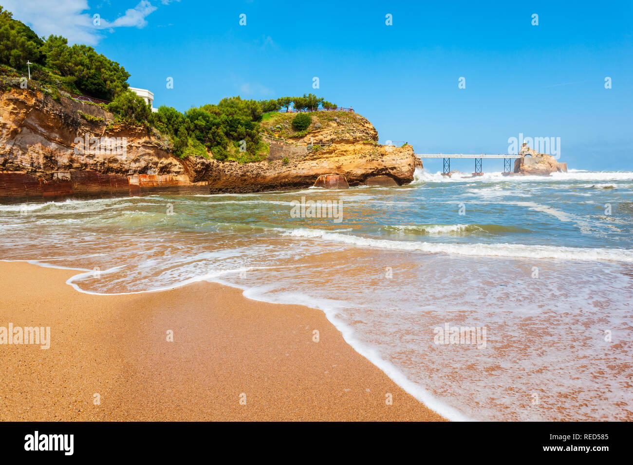 Plage du Port Vieux is a public beach in Biarritz city on the Bay of