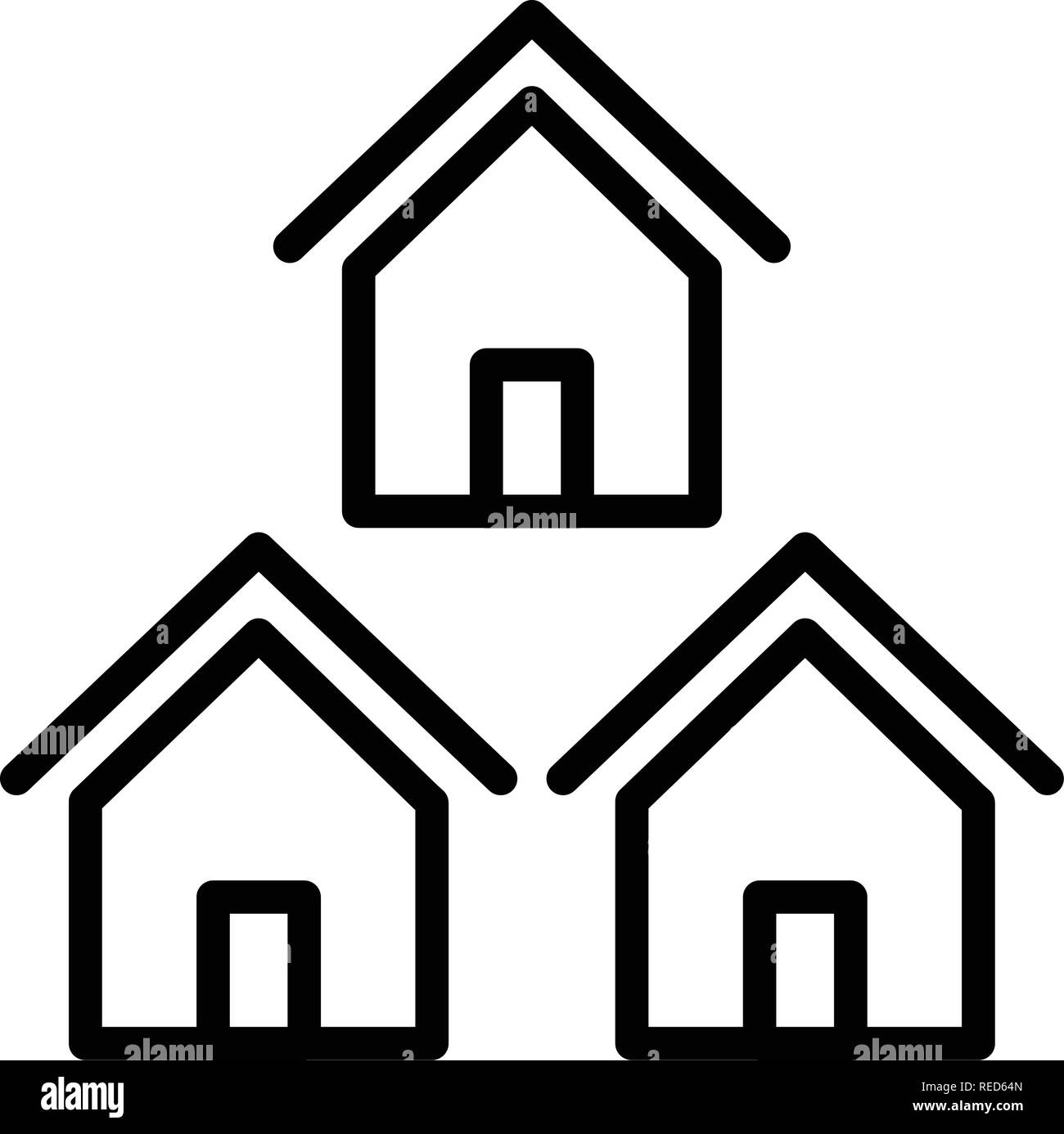 Neighborhood Vector Icon Sign Icon Vector Illustration For Personal And Commercial Use... Clean Look Trendy Icon... Stock Vector