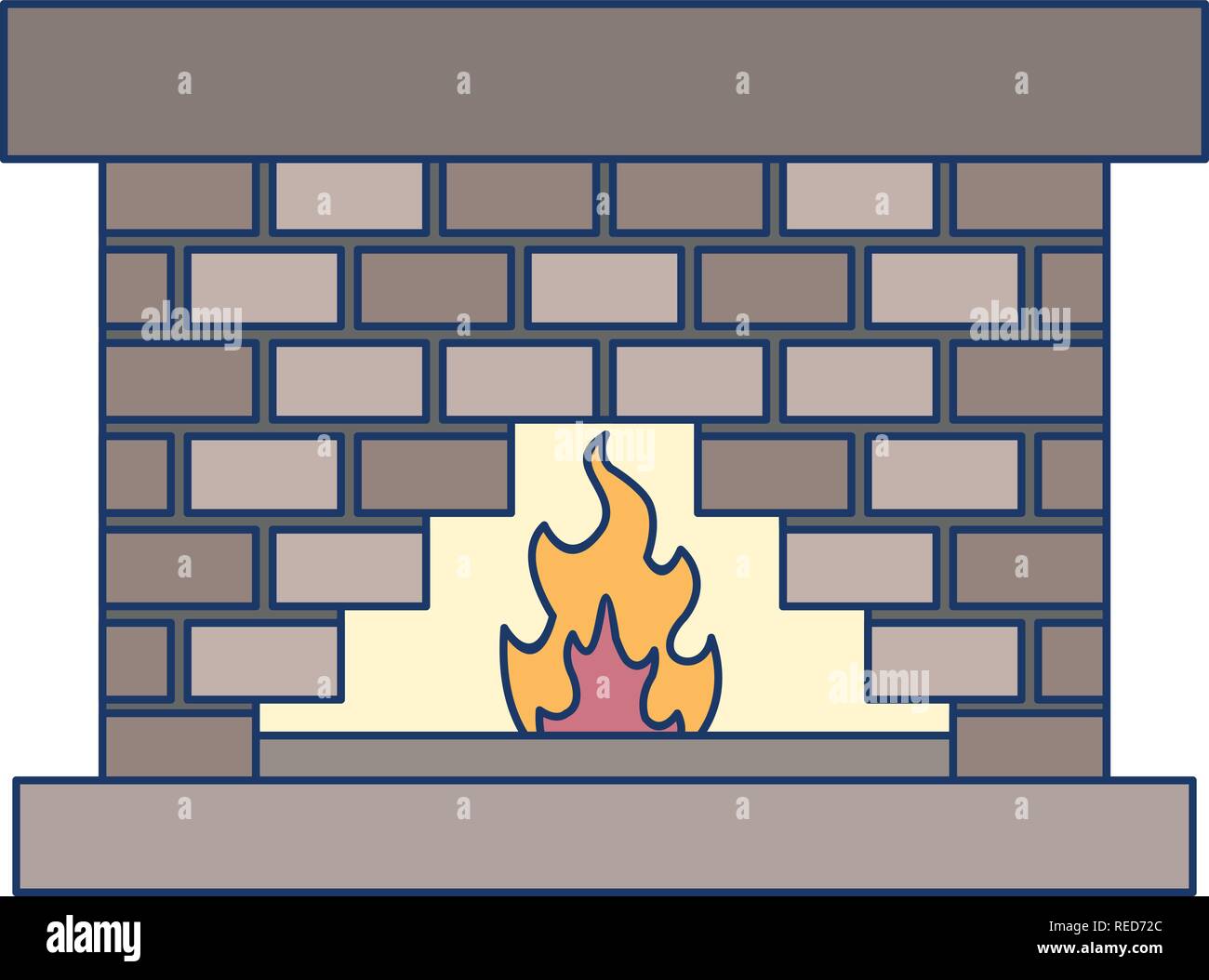 Fire Place Vector Icon Sign Icon Vector Illustration For Personal And Commercial Use... Clean Look Trendy Icon... Stock Vector