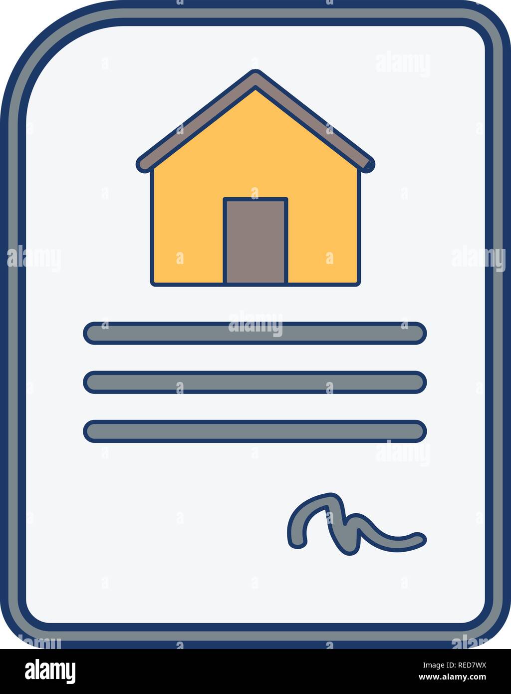 House Contract Vector Icon Sign Icon Vector Illustration For Personal And Commercial Use... Clean Look Trendy Icon... Stock Vector