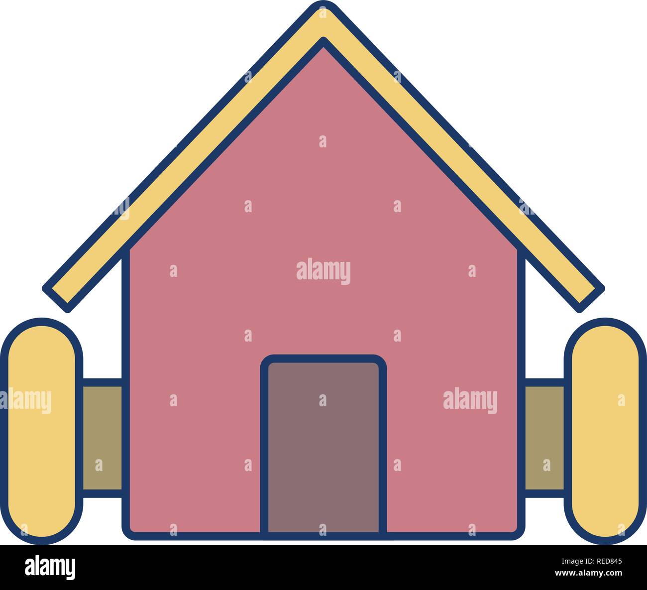 Farm House Vector Icon Sign Icon Vector Illustration For Personal And Commercial Use... Clean Look Trendy Icon... Stock Vector