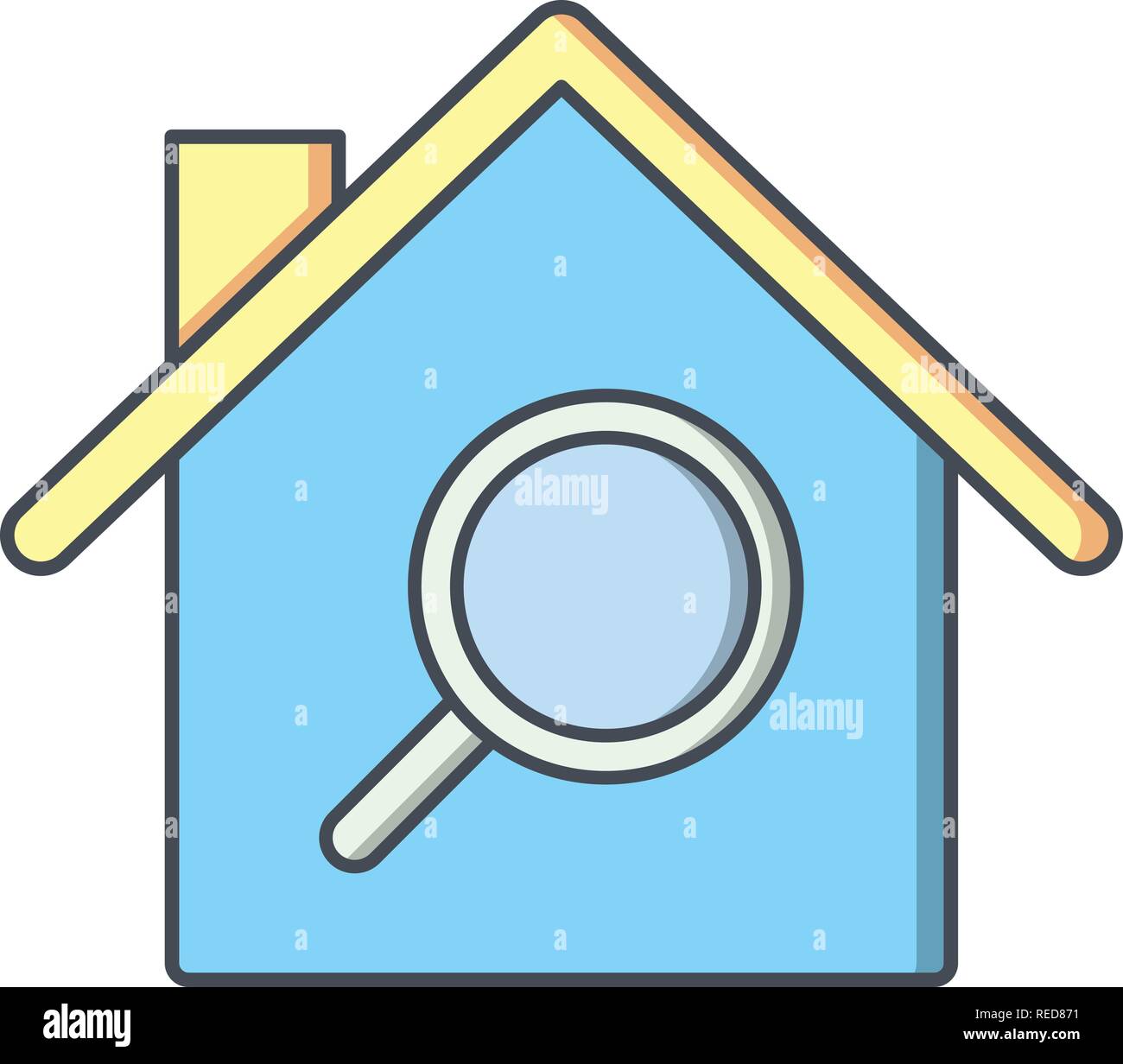 Property Search Vector Icon Sign Icon Vector Illustration For Personal And Commercial Use... Clean Look Trendy Icon... Stock Vector