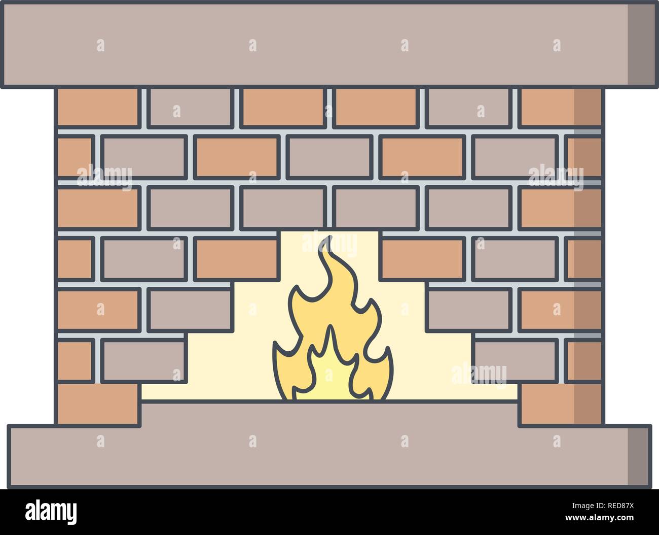 Fire Place Vector Icon Sign Icon Vector Illustration For Personal And Commercial Use... Clean Look Trendy Icon... Stock Vector