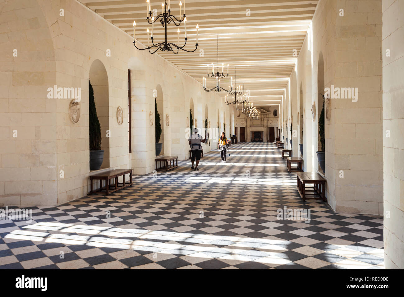 CHENONCEAU, FRANCE - SEPTEMBER 14, 2018: Chateau de Chenonceau interior, french  castle near Chenonceaux village, Loire valley in France Stock Photo - Alamy