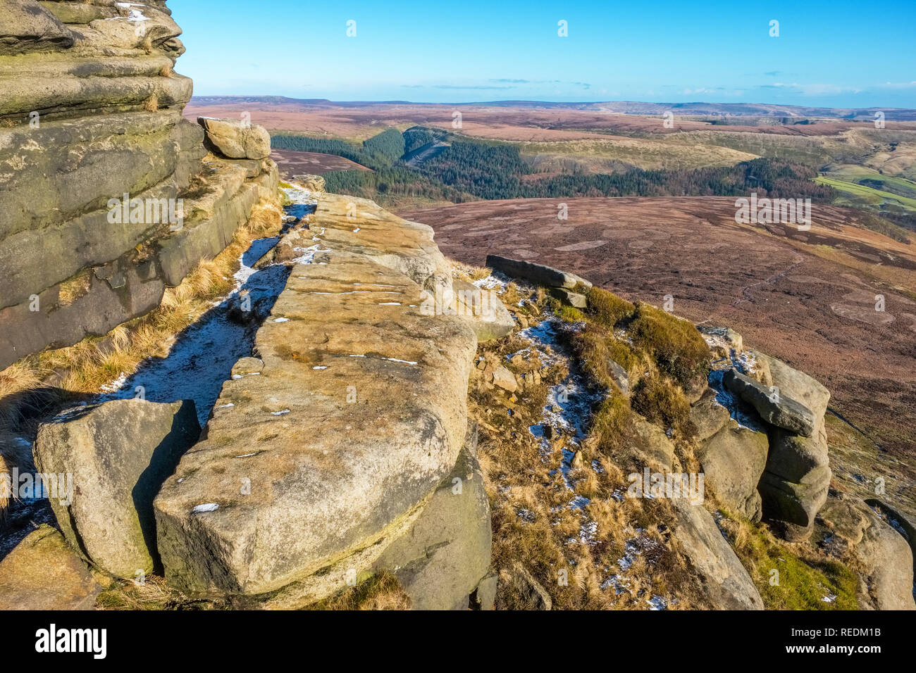The Northern Edge Of Kinder Scout In The Peak District National Park 