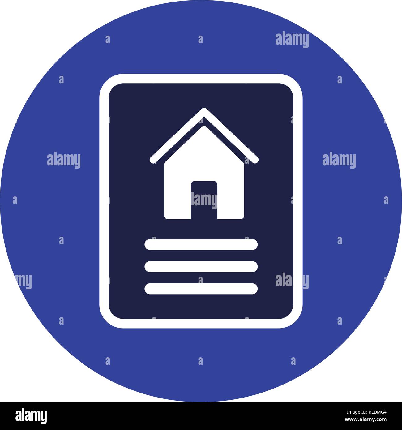 House Document Vector Icon Sign Icon Vector Illustration For Personal And Commercial Use... Clean Look Trendy Icon... Stock Vector