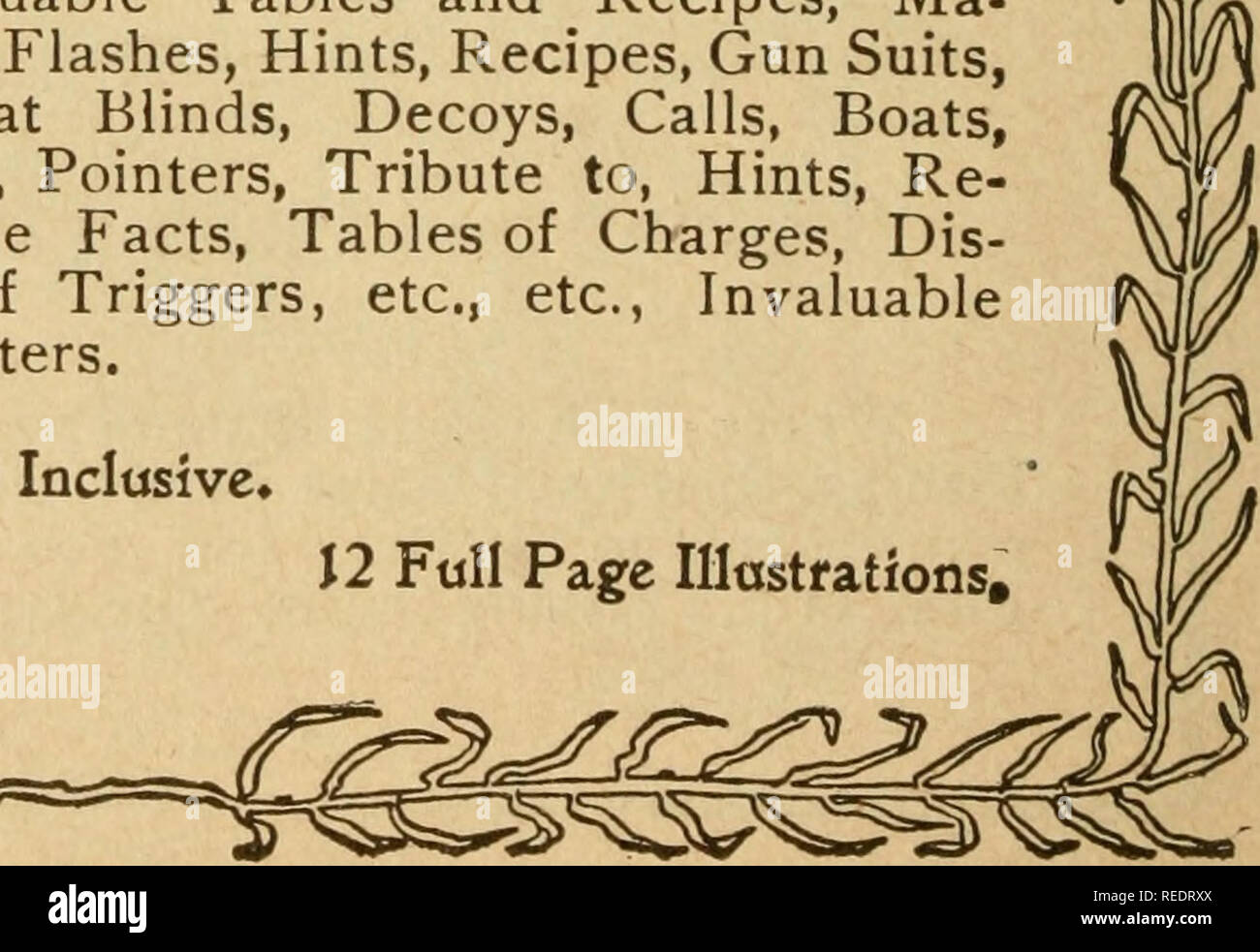 . The complete American and Canadian sportsman's encyclopedia of valuable instruction. Camping; Fishing; Hunting. Fisherman, American Woman, About Baits, Etc., Casting Baits, Spoons, Flies, etc., About the Rod, Reel, Lines, Size and Strength, Leaders, Snells, Etc., Floats, Hooks, Fly Books, Tackle Boxes, Landing Nets, Gaffs, Fish Basket, Creel, Wading, Preserving Fish, Kits and Outfits, Art of Angling, Still Fishing, Trolling, Trailing, Baits, Lake Fish- ing, Art of Bait Casting, Splashing, Sputting, Whipping, Small Fish, Surface and Fly Fishing, Fly Fishing or Casting, Suggestions, Trout Fish Stock Photo