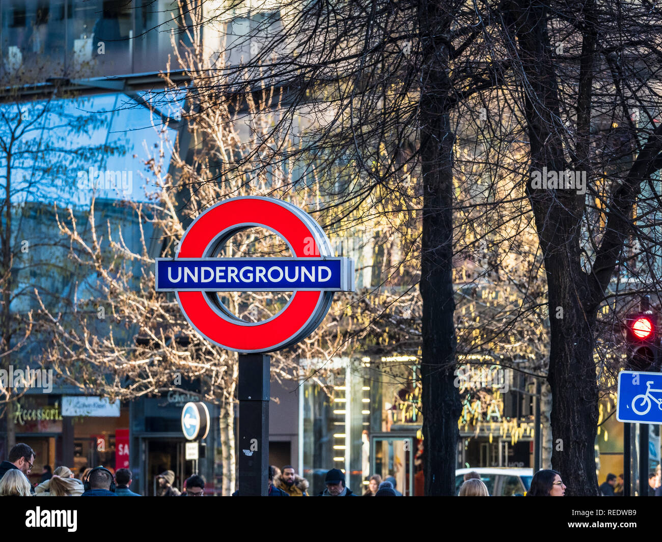St Pauls London Underground Station Sign on Cheapside in the City of London Financial district in Central London Stock Photo