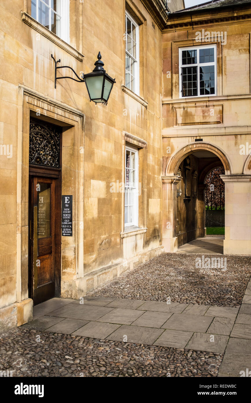 Cambridge University buildings - University rooms in Emmanuel College First Court - The college was founded in 1584. Architect: Sir Christopher Wren Stock Photo