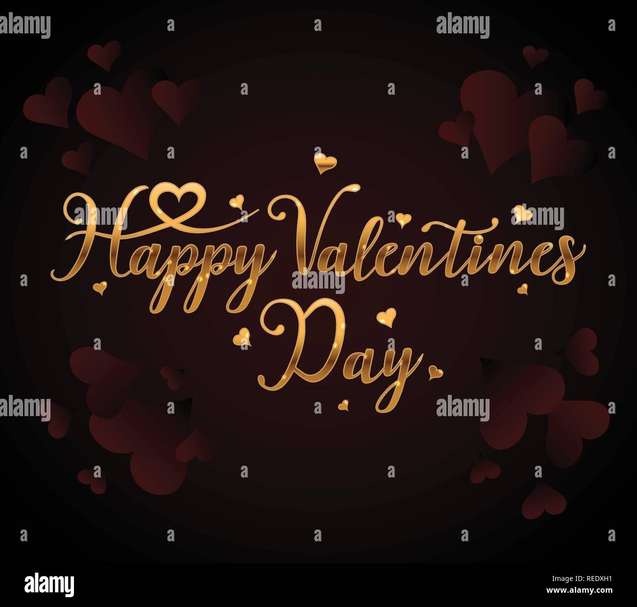 Happy Valentines Day Romantic Greeting Card Illustration Stock Vector Image And Art Alamy 