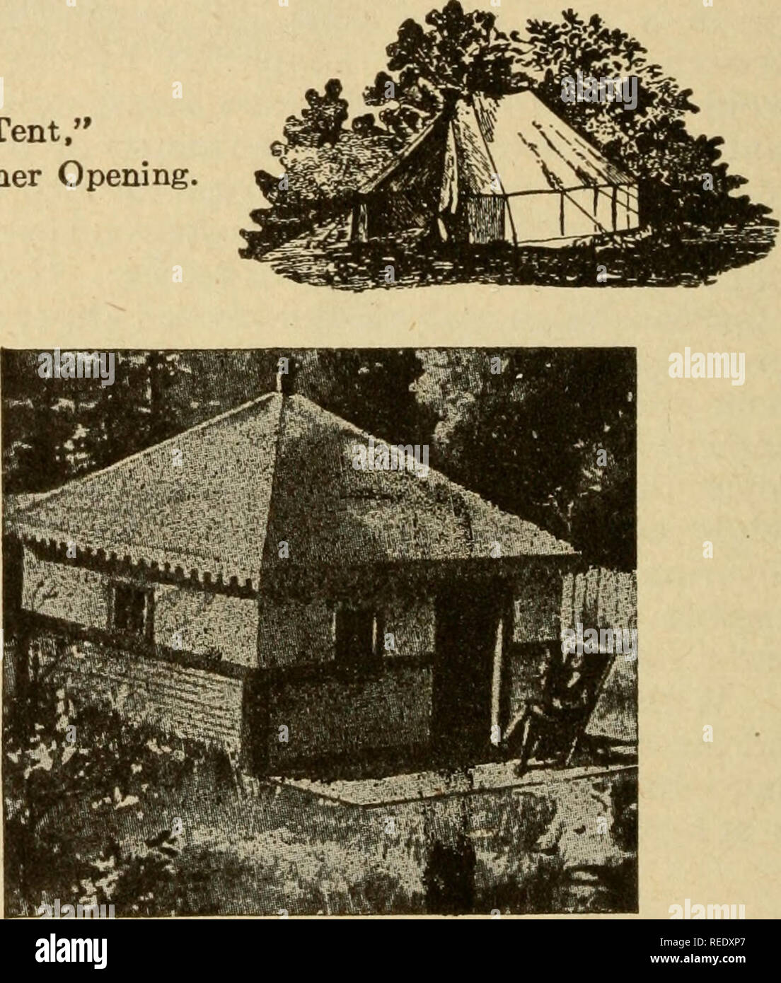 The Complete American And Canadian Sportsman S Encyclopedia Of Valuable Instruction Camping Fishing Hunting Various Styles Of Tents And Shelters Tourist Tent Center Opening Pifi Yukon Tent Quot C Orner Opening The House Tent Quot