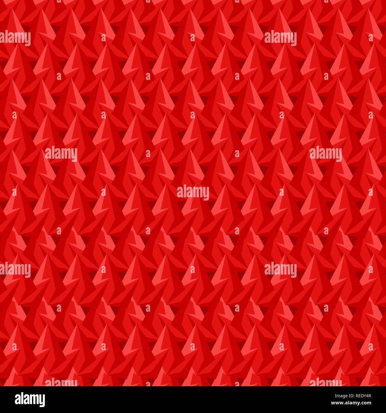 Red thorns pattern seamless. Abstract background. Spikes texture Stock Vector