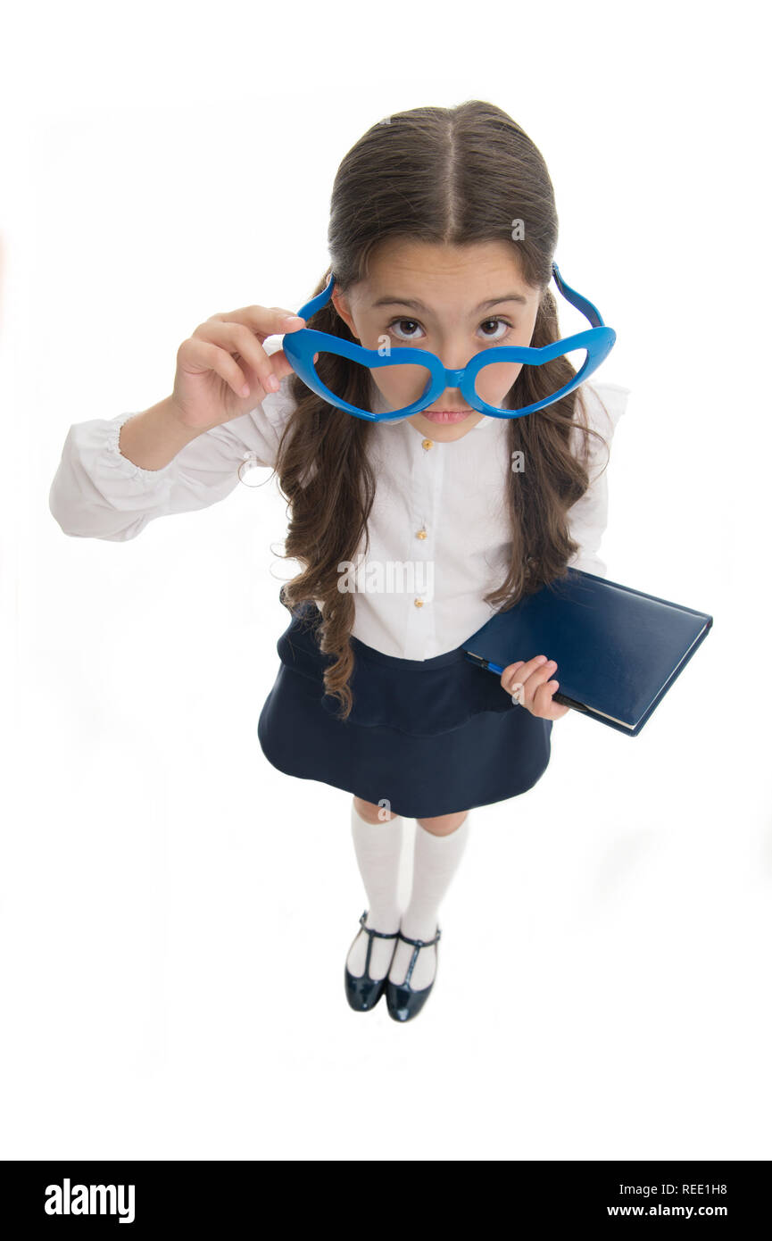 smart school girl eyeglasses
