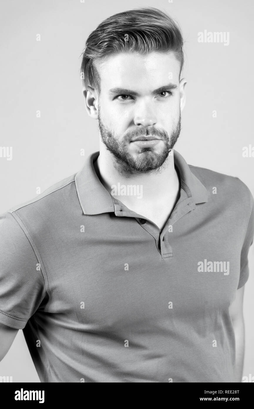 Guy With Bearded Face Blond Hair Haircut Bachelor In Blue