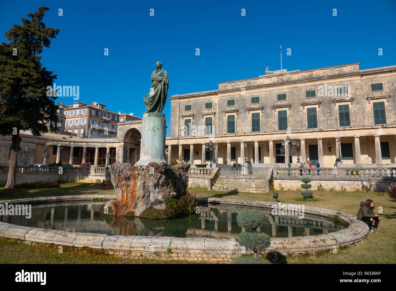 Greece Corfu Corfu Town an old palace is now the Museum of Asian Art Stock Photo