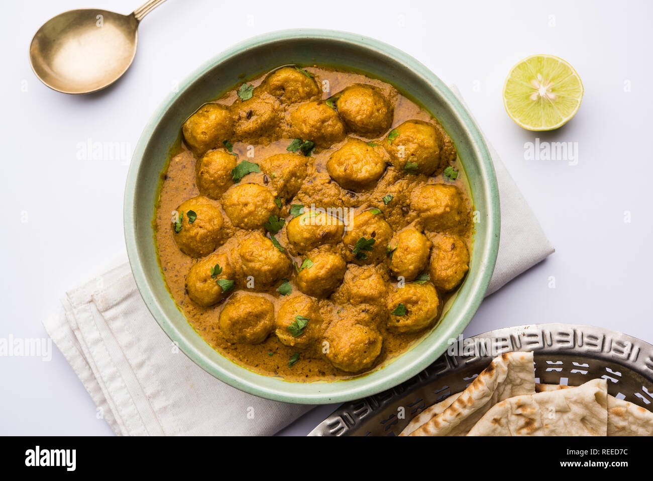 Masala Soya Chunk Curry made using Soyabean nuggets and spices