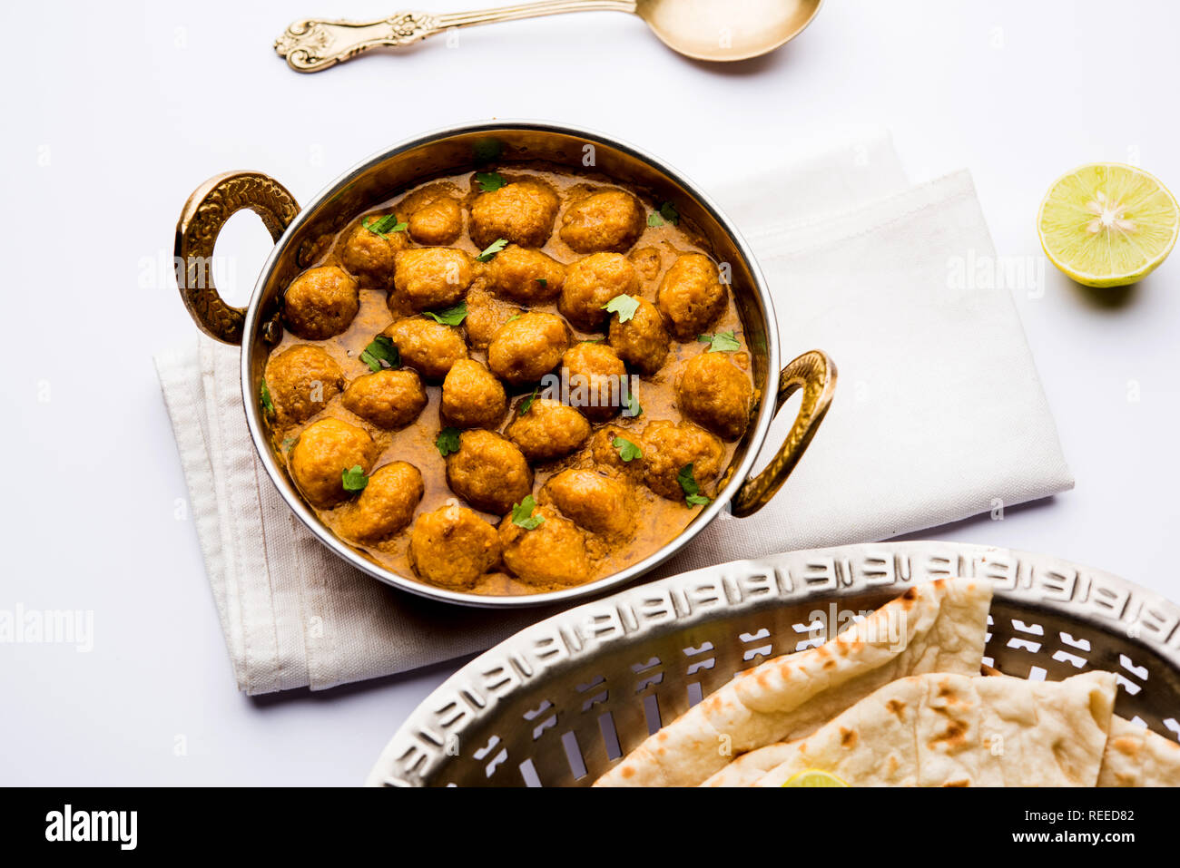 Masala Soya Chunk Curry made using Soyabean nuggets and spices