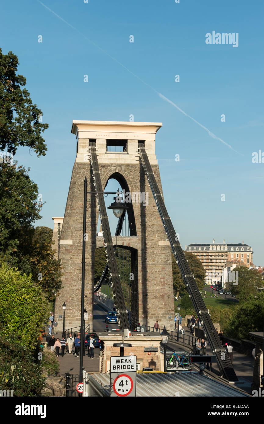 Views of the Clifton Suspension Bridge, Clifton, Bristol, UK Stock Photo
