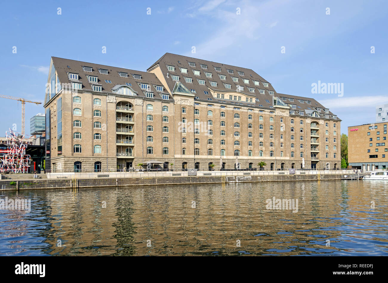 Berlin, Germany - April 22, 2018: Spreespeicher - the event location right in the center of the creative media district on a banks of the river Spree  Stock Photo