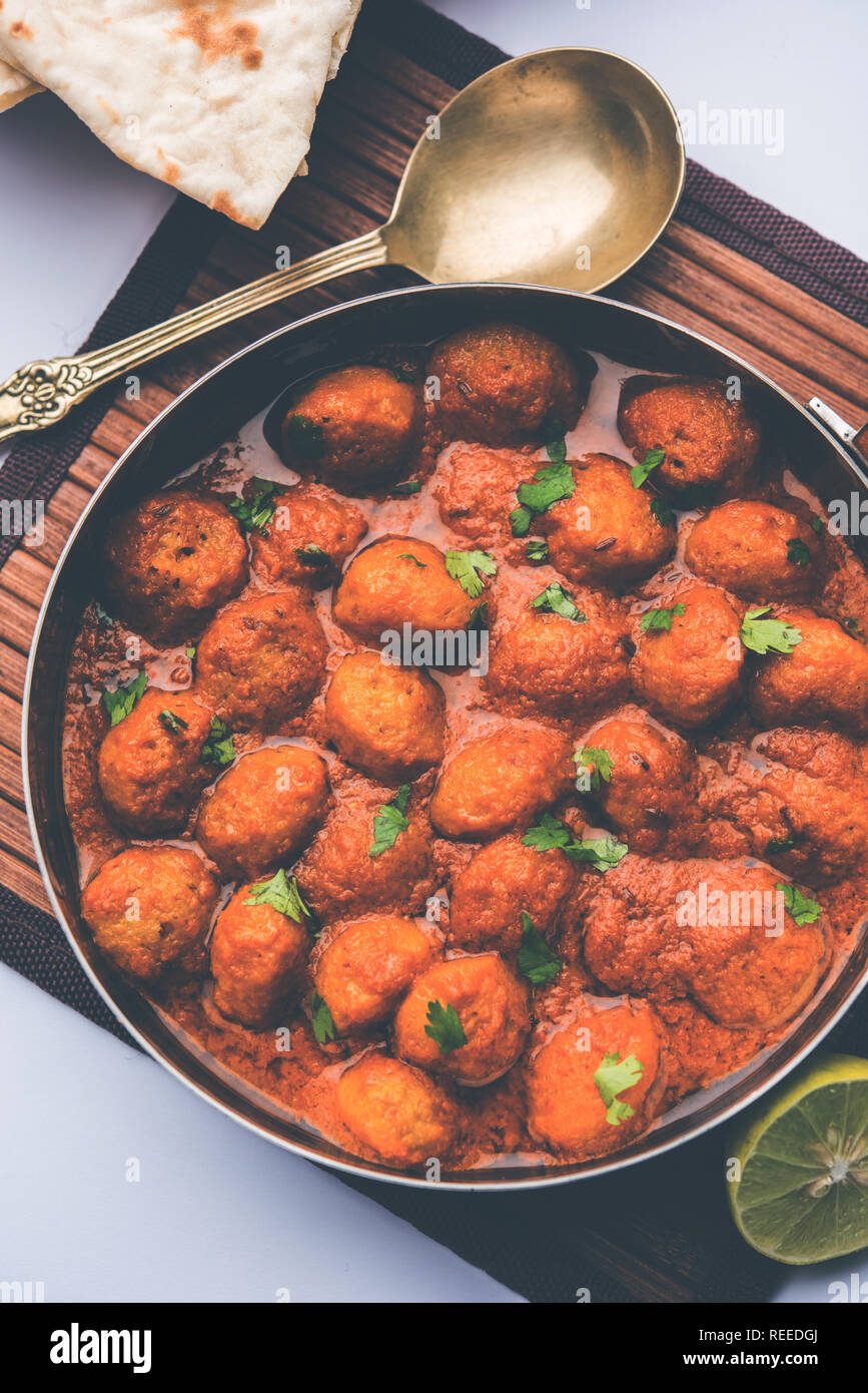 Masala Soya Chunk Curry made using Soyabean nuggets and spices