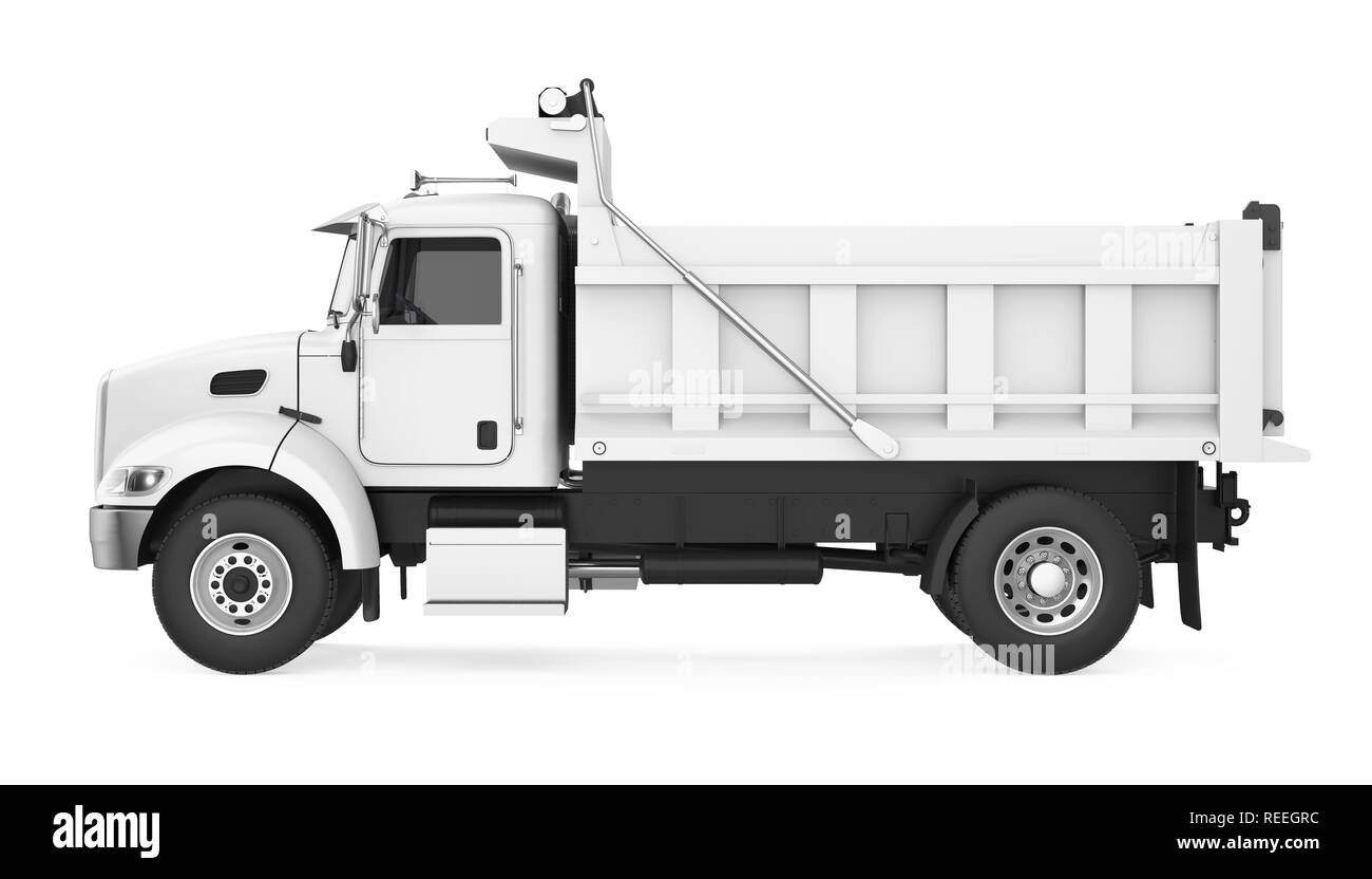 Dump Truck Isolated Black and White Stock Photos & Images - Alamy