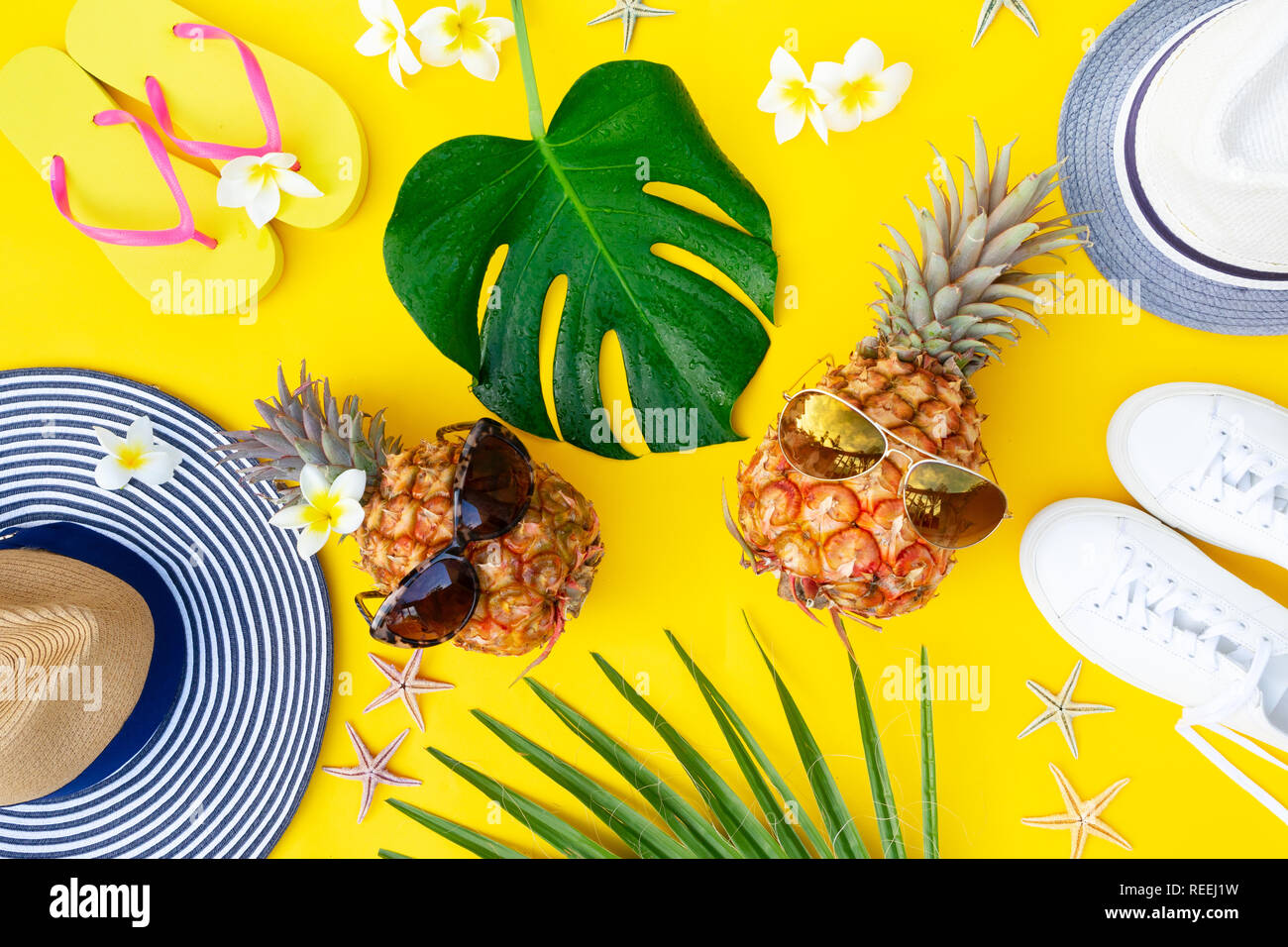 Summer flat lay scenery Stock Photo Alamy