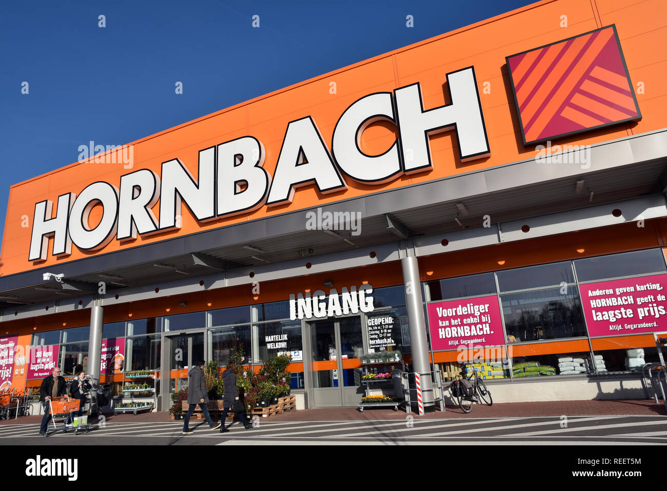 Facade of a Hornbach hardware store Stock Photo