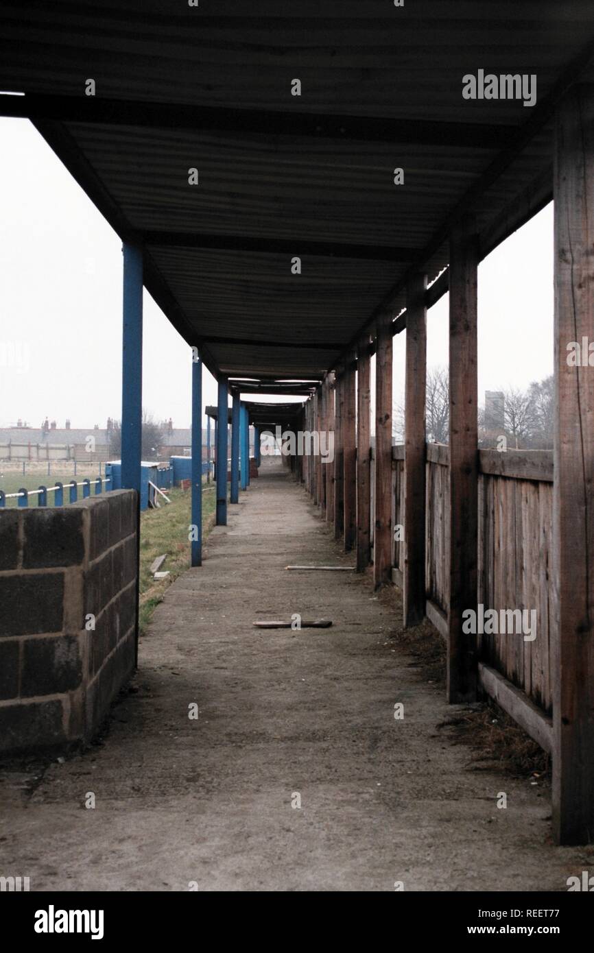General view of Langley Park FC Football Ground, Low Moor Road Stadium