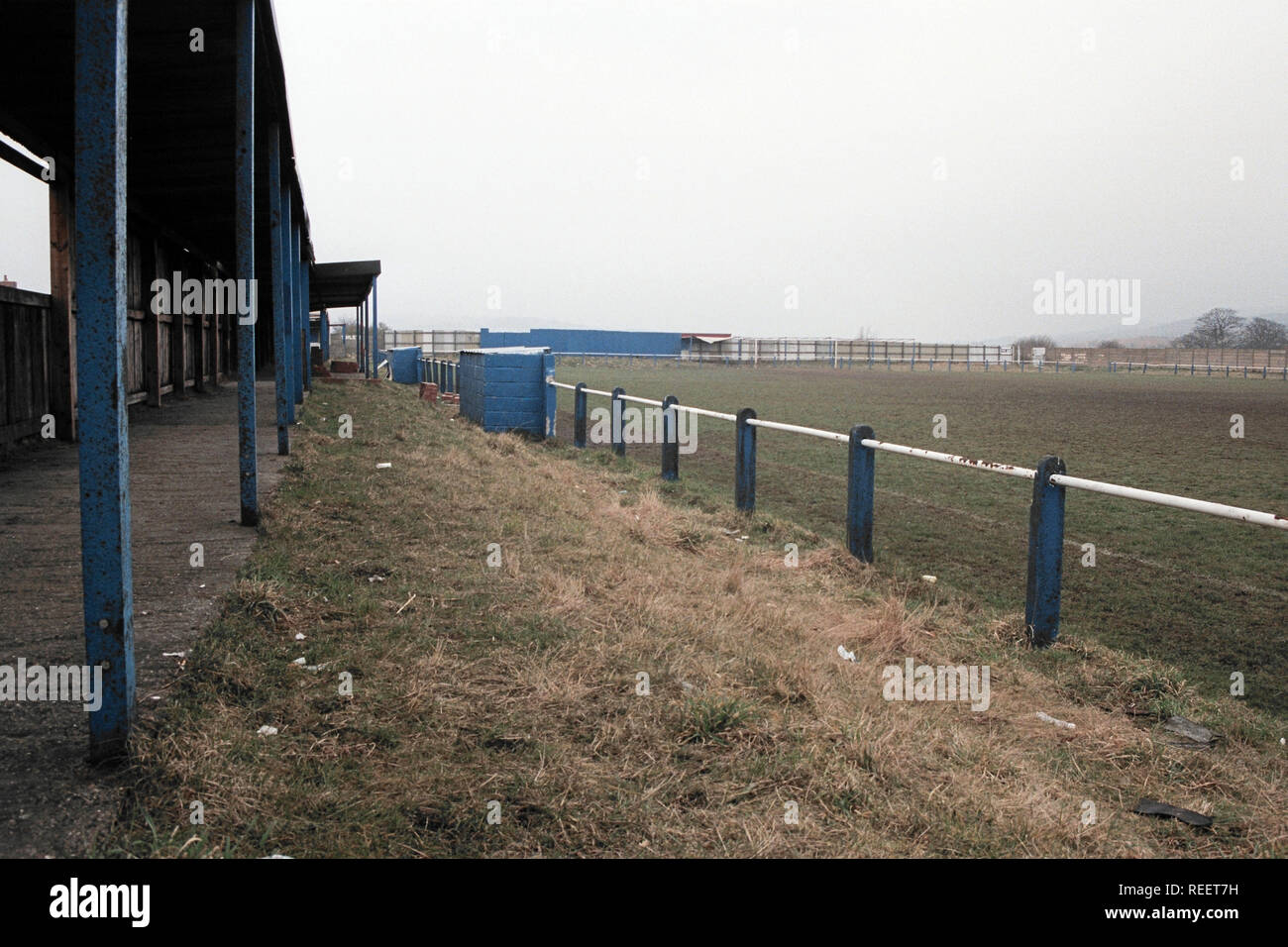 General view of Langley Park FC Football Ground, Low Moor Road Stadium
