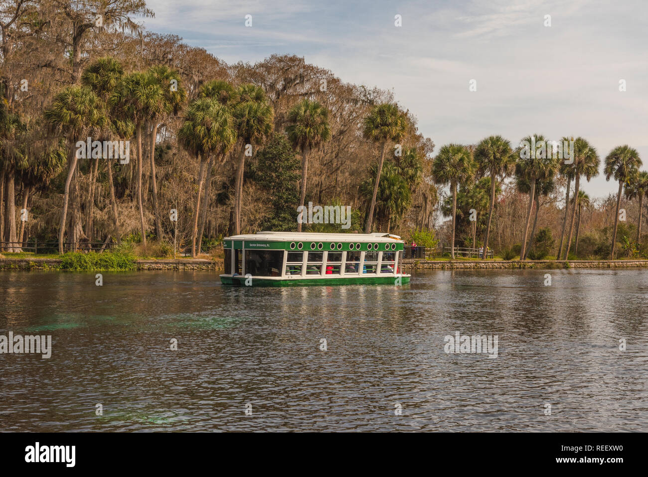 Glass Bottom Boat Silver Springs State Park Ocala, Florida USA Stock