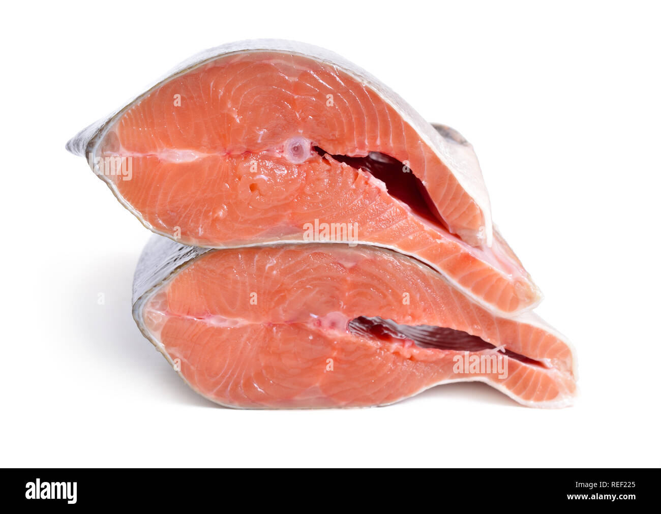 https://c8.alamy.com/comp/REF225/pieces-of-pink-salmon-isolated-on-white-background-REF225.jpg