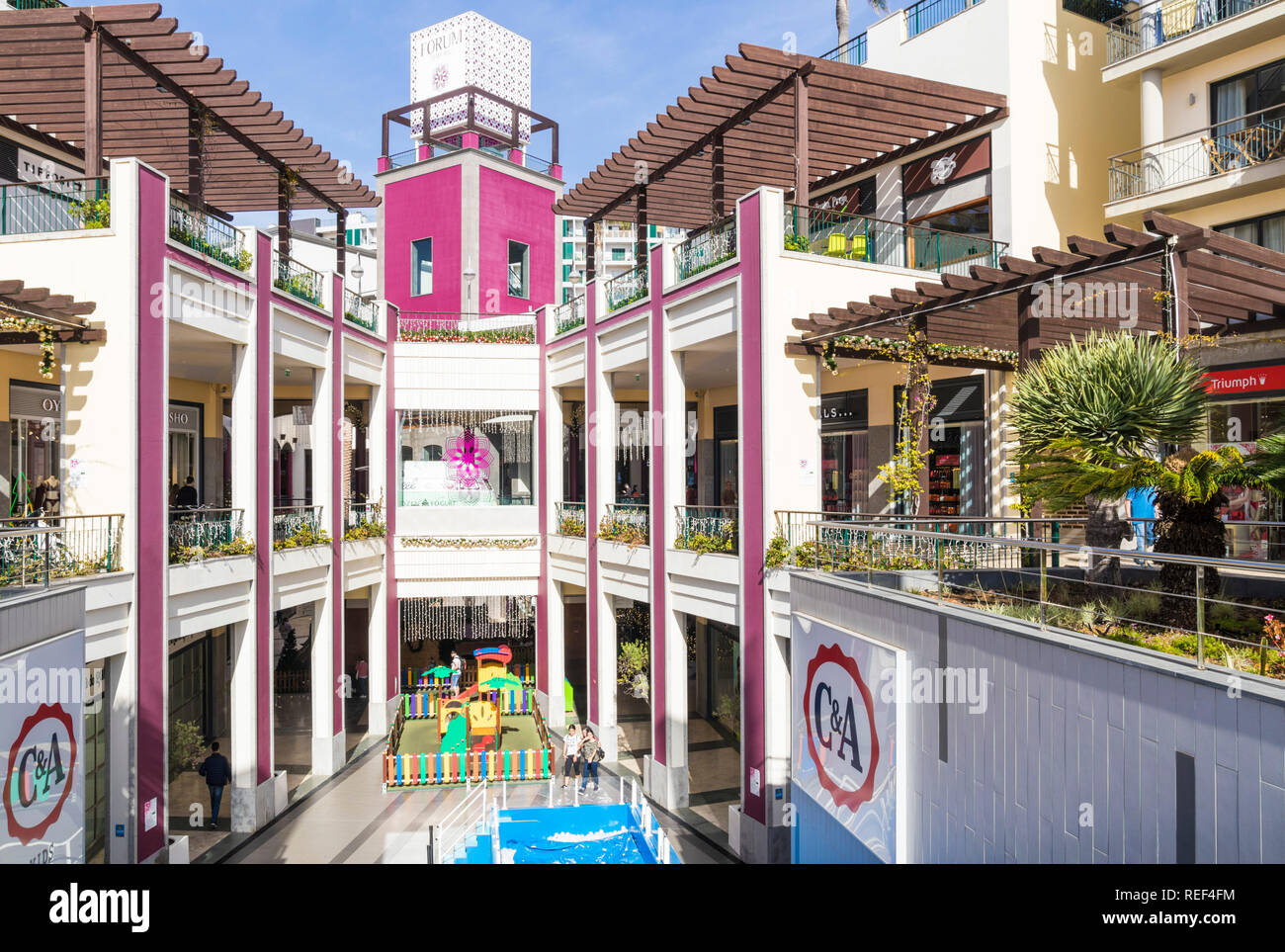 Funchal  Forum Madeira shopping centre shopping mall Funchal  Madeira Portugal EU Europe Stock Photo