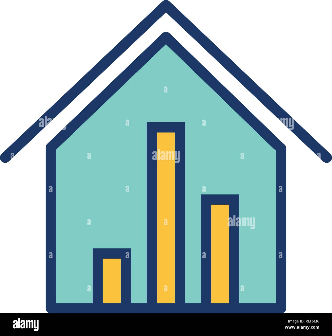 Real Estate Stats Vector Icon Sign Icon Vector Illustration For ...