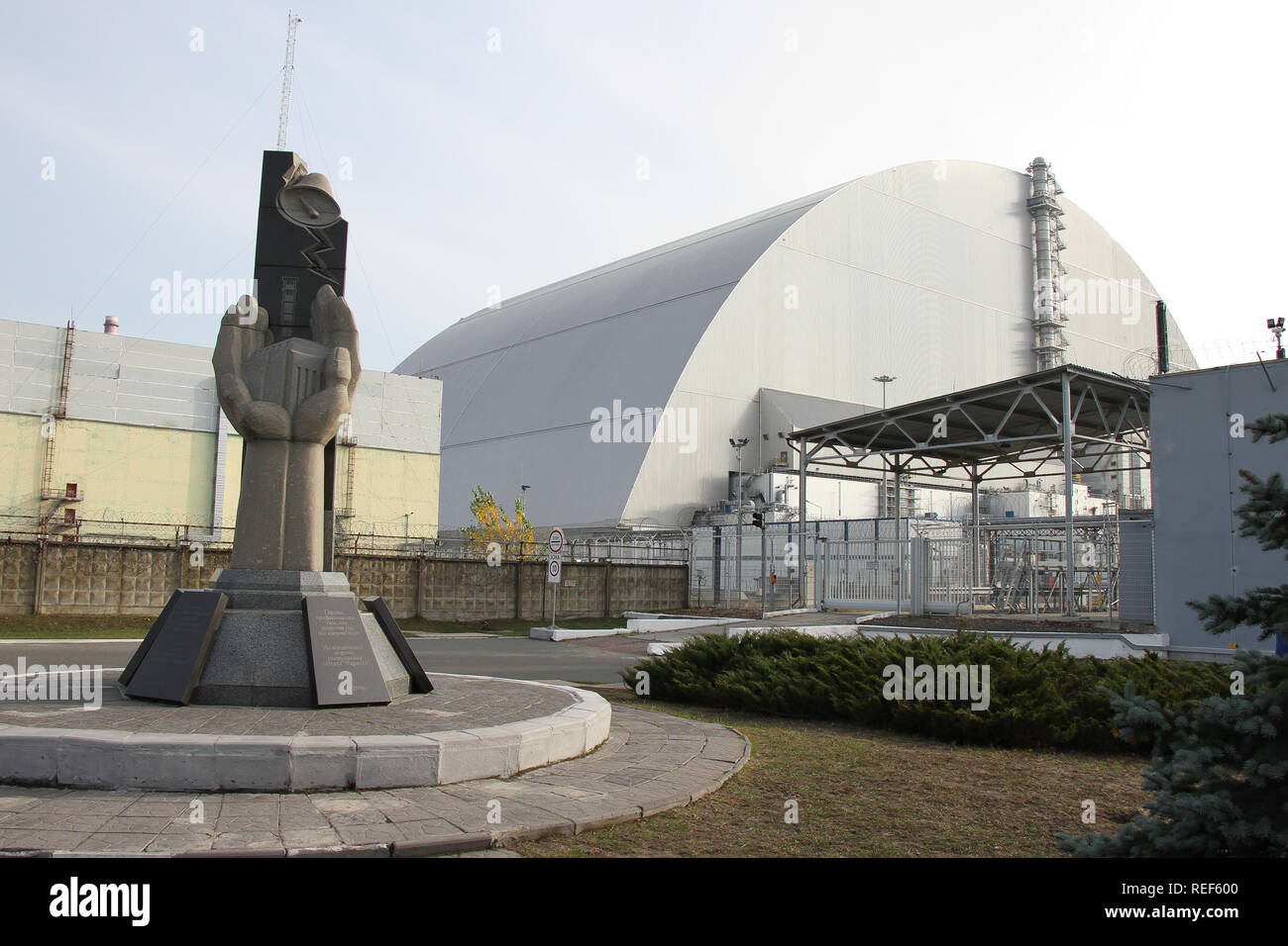 The stricken reactor in Chernobyl Stock Photo
