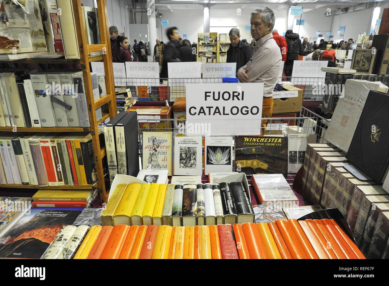 Milan (Italy), Fair of Culture, exhibition of books ancient or out of print Stock Photo