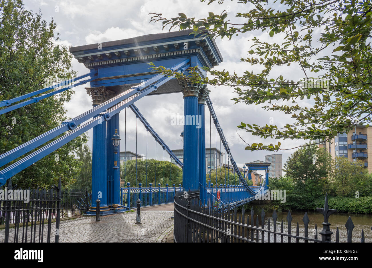 St Andrew's Suspension Bridge, Glasgow Stock Photo Alamy