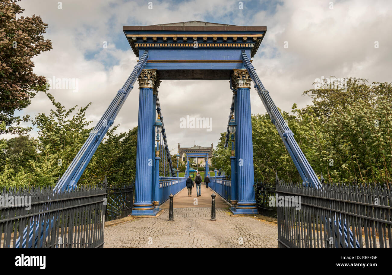St Andrew's Suspension Bridge, Glasgow Stock Photo Alamy