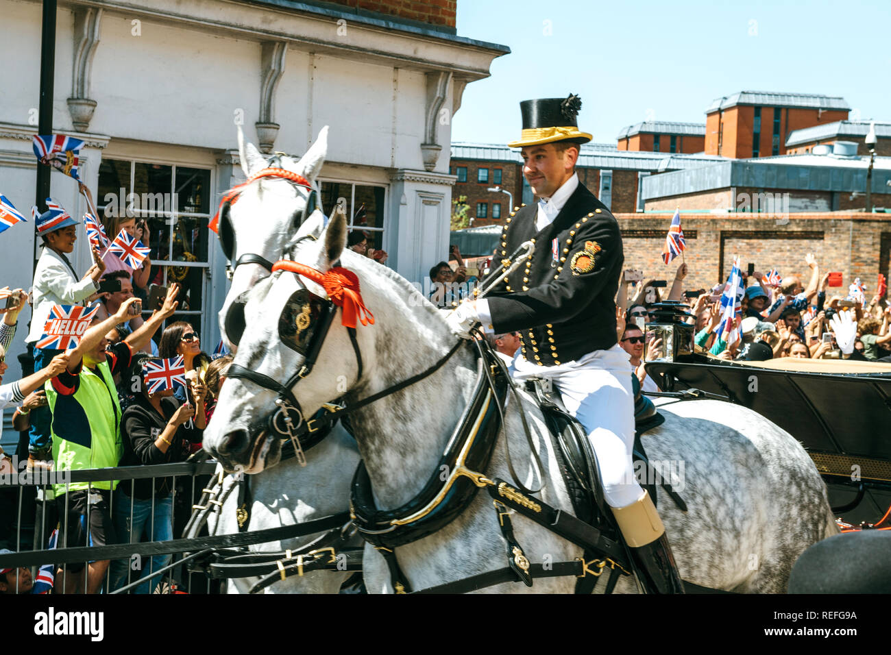 WINDSOR, UNITED KINGDOM MAY 19, 2018 A traveling Escort of the