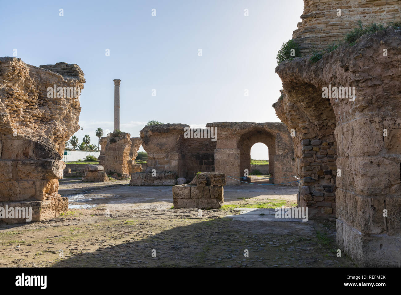 Ruins of the ancient Carthage city, Tunis, Tunisia, North Africa Stock ...
