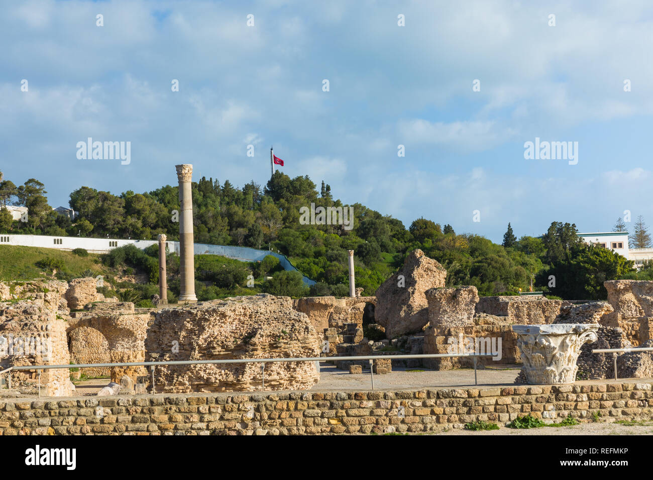 Ruins of the ancient Carthage city, Tunis, Tunisia, North Africa Stock ...