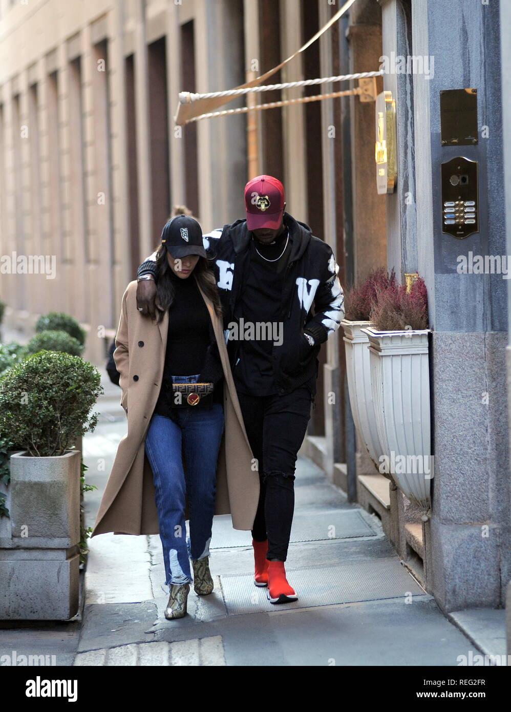 Milan Keita Balde Goes To Lunch With His Girlfriend Simona Guatieri Keita Balda The Striker Of The Inter And The National Of Senegal Surprised To Walk Through The Streets Of The Center