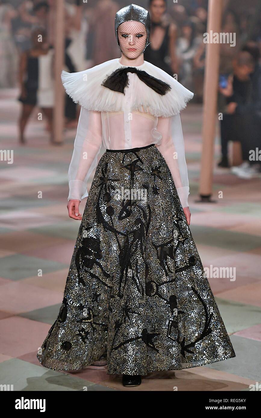 Christian Dior collections presented during Paris Fashion Week-Xinhua