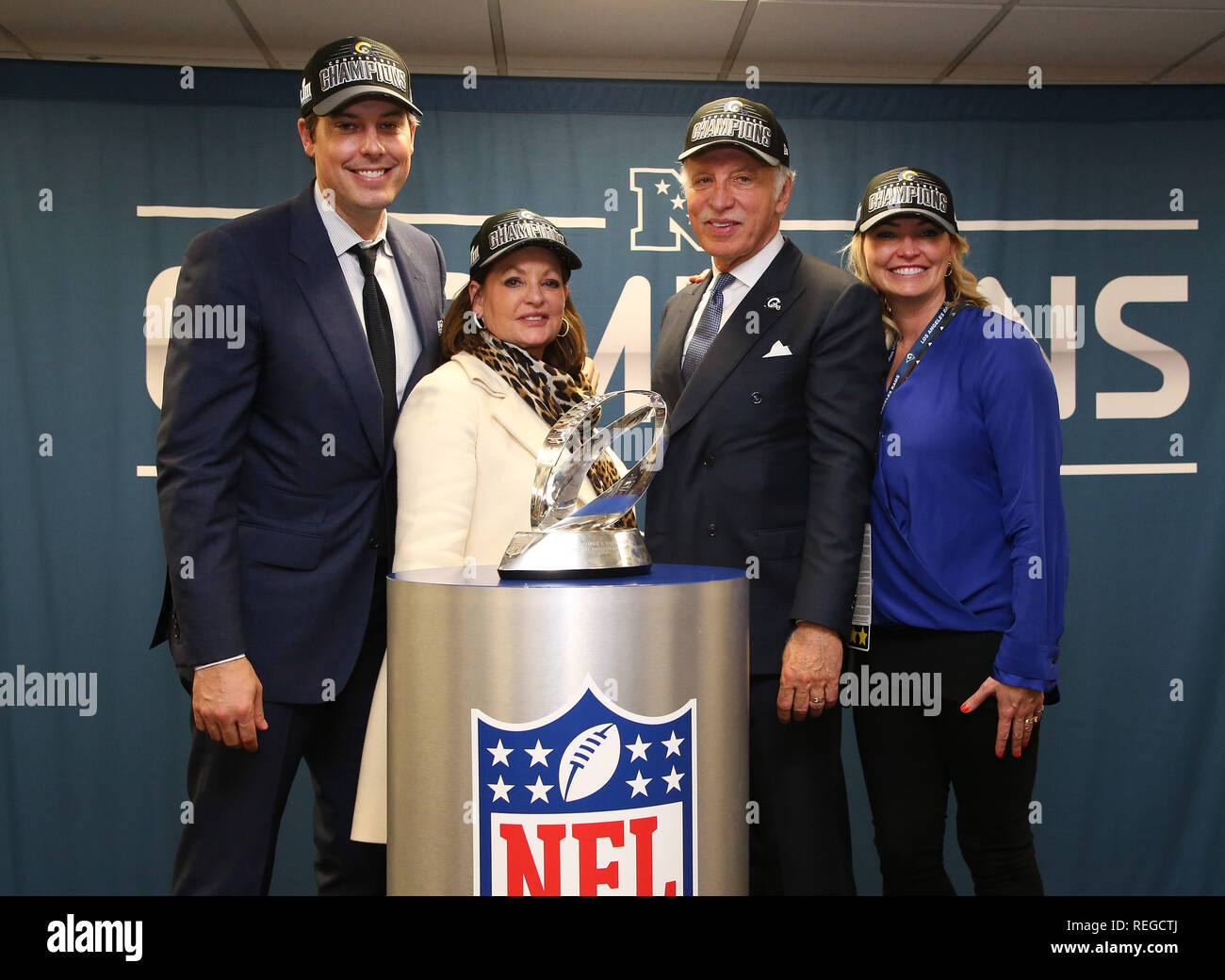 Los Angeles Rams NFC Championship Trophy Presentation 