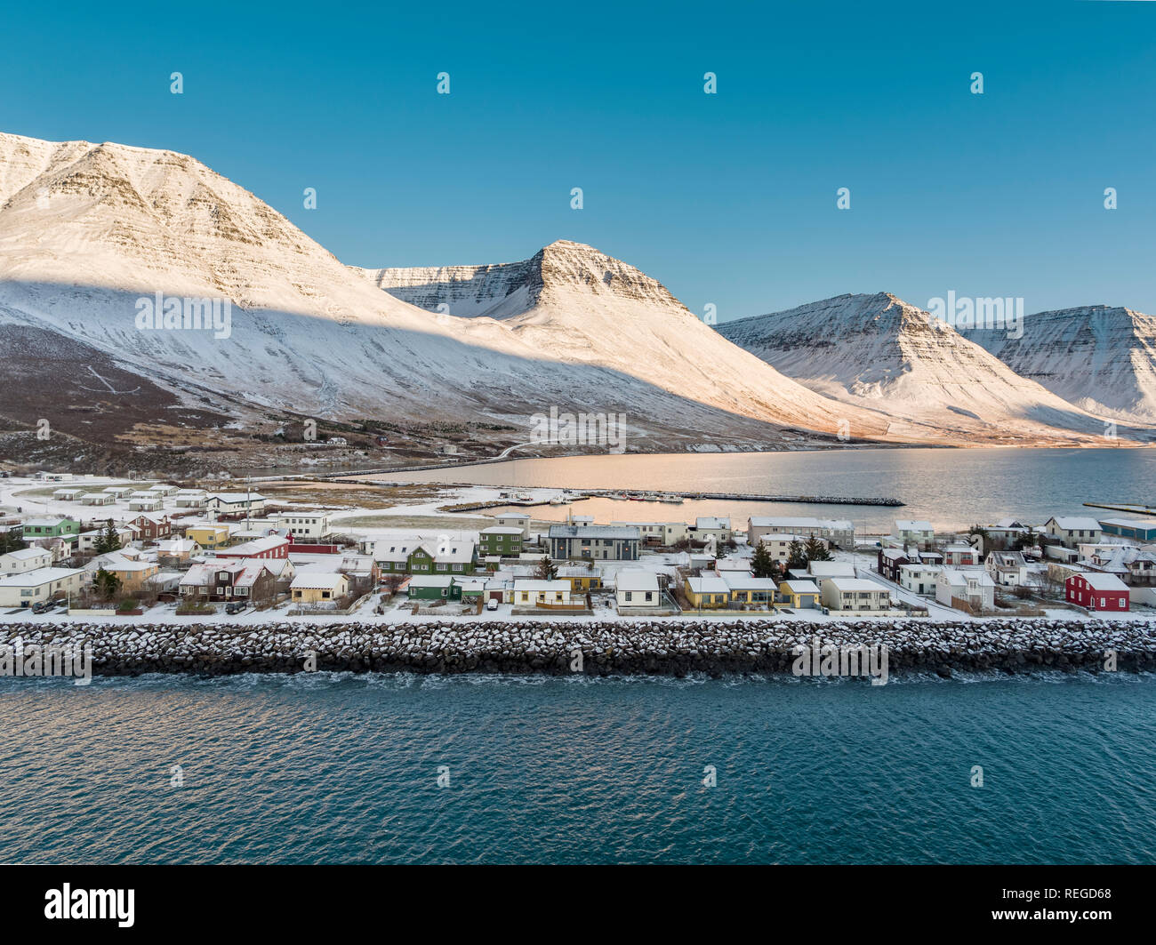 Winter, Flateyri, West Fjords, Iceland Stock Photo Alamy