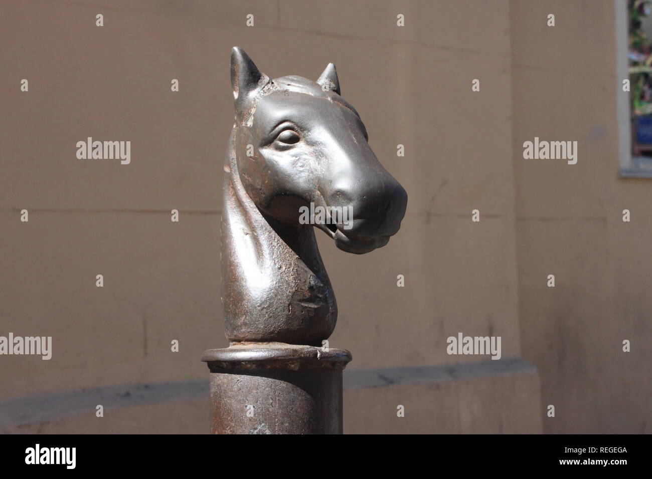 Horse Hitching Post Stock Photo Alamy