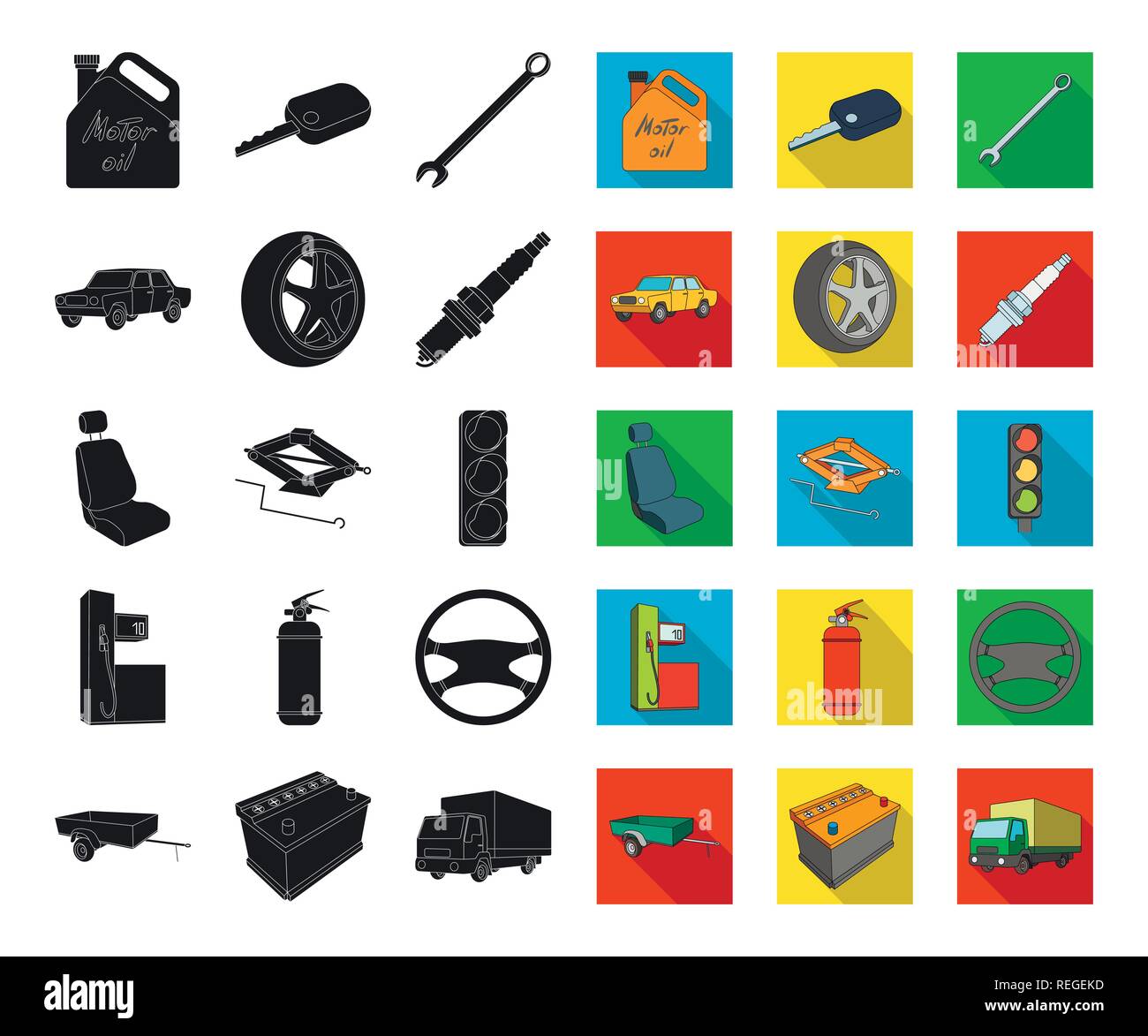 Car, vehicle black,flat icons in set collection for design. Car and ...