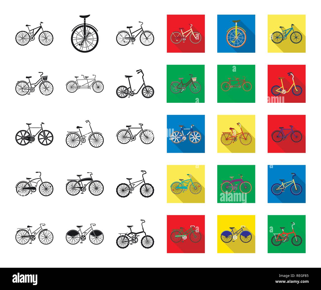 bicycle,black,flat,circus,collection,design,entertainment,equipment