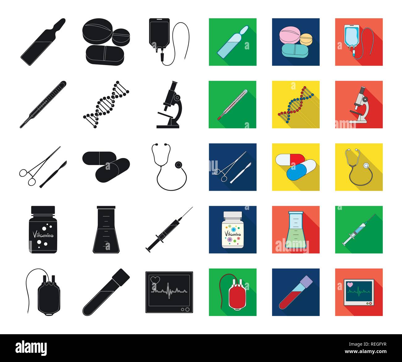 analysis,black,flat,blood,cardiogram,clamp,collection,design,diagnosis ...